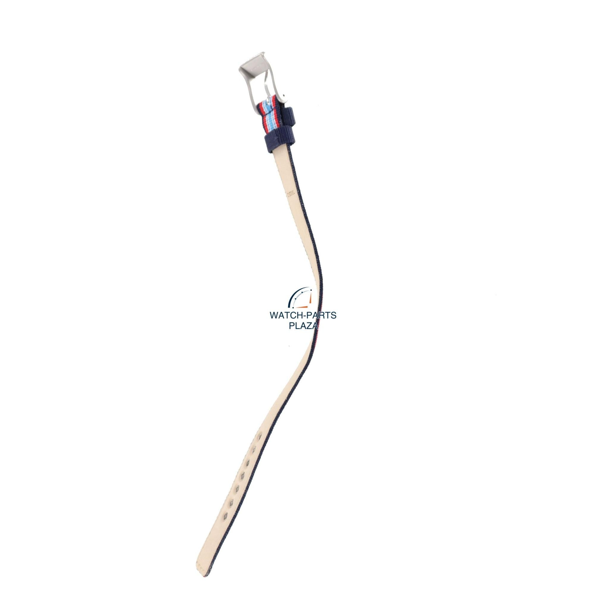 Watchband Diesel DZ2084 original blue & red canvas / leather strap 14mm DZ - 2084 - nylon - Watch Plaza