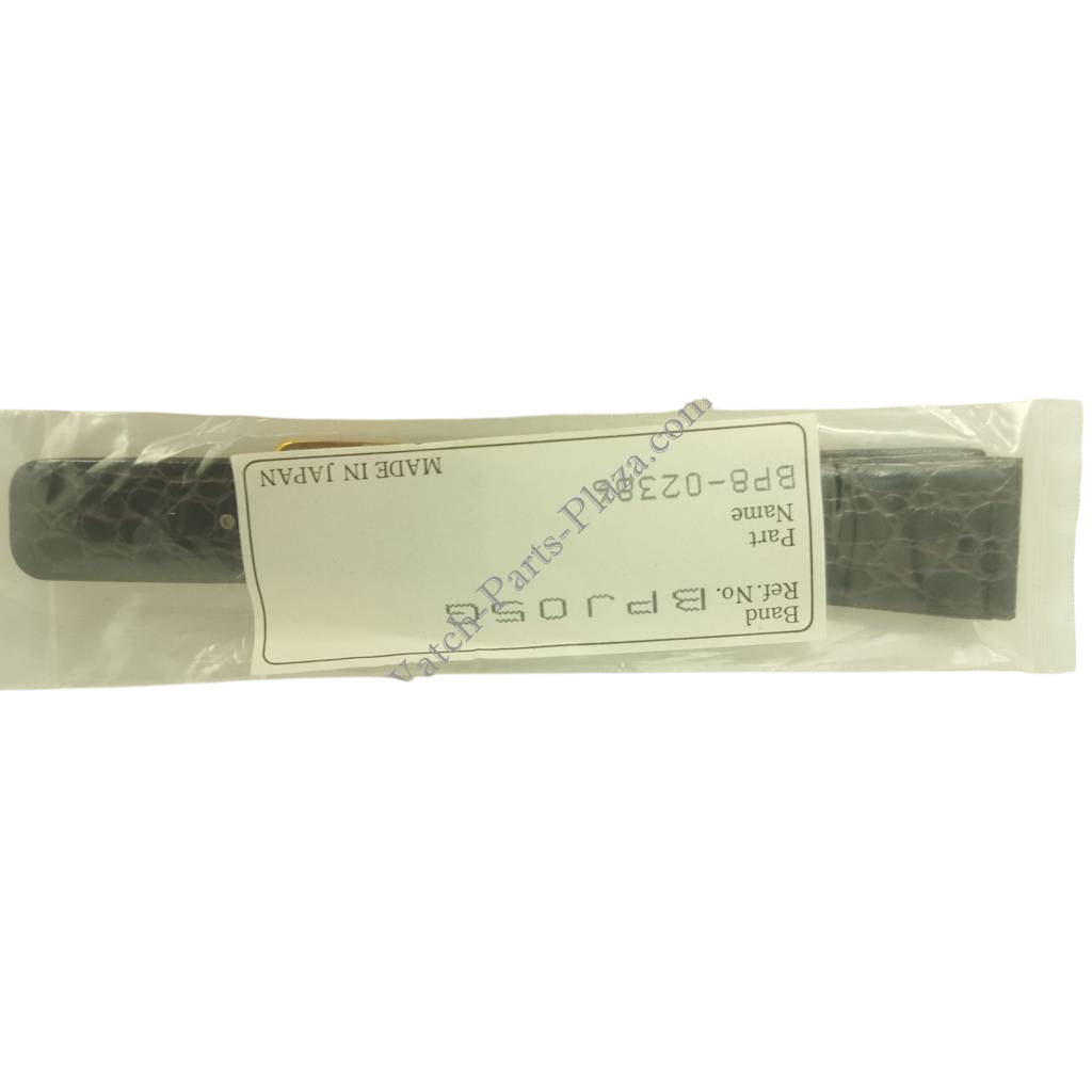 Watchband Seiko 5P39 / 7F38 / 9020 / H249 5010 brown leather strap 18mm BPJ05G - Watch Plaza