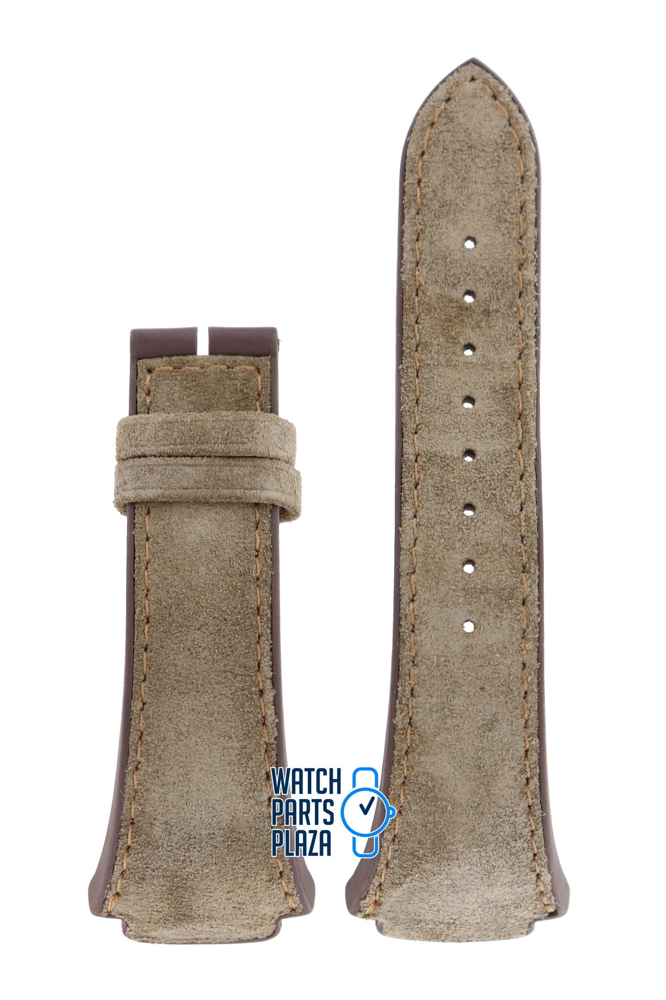 Zodiac ZO4105 Watch Band ZO - 4105 Beige Leather 20 mm Ambassadeur - Watch Plaza