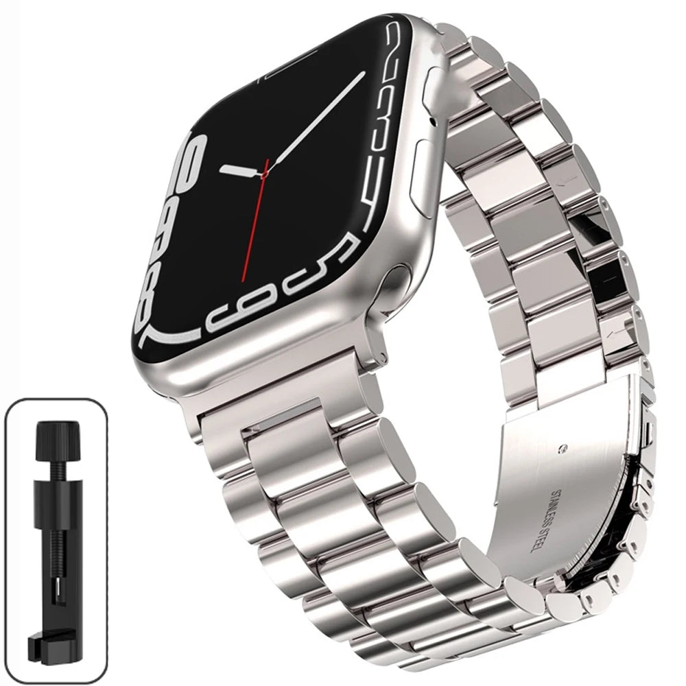 STRPZ® Apple Watch Band – Starlight Stainless Steel – Watch Series, SE & Ultra