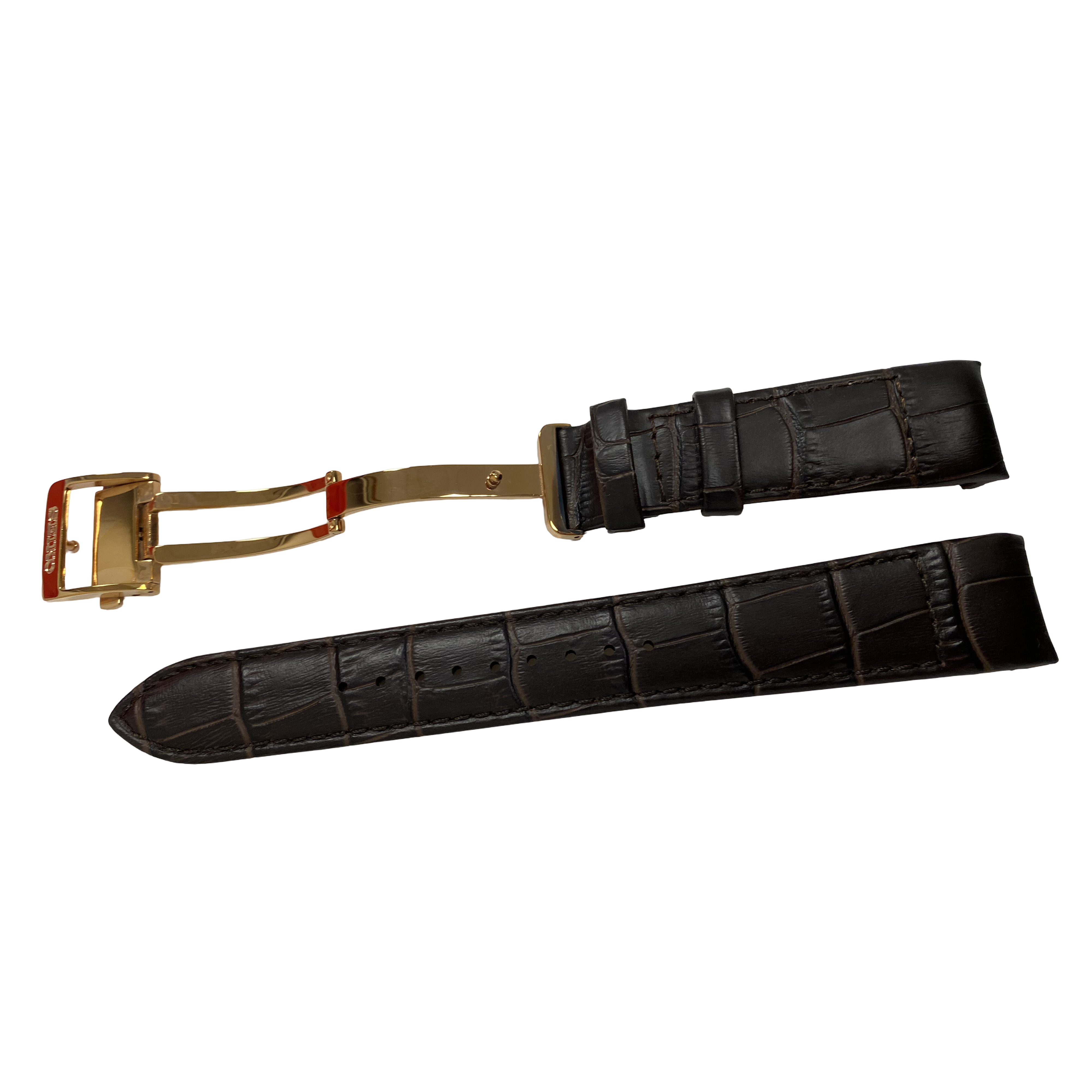 Watch Band Seiko Premier Kinetic  SRX008P1 Brown Strap 5D88-0AD0 Rosé Clasp - Direct Drive