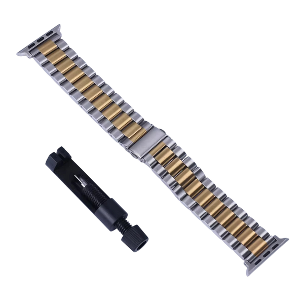 STRPZ® Apple Watch Band – Bicolor Stainless Steel Two Tone – Watch Series, SE & Ultra