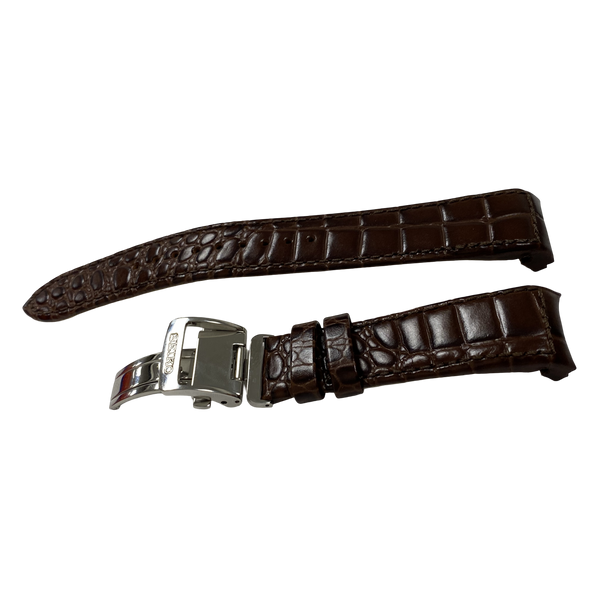 Watch Band Seiko 4A071 Premier Kinetic Perpetual Calendar SNP025 / SNP023 Brown Leather Strap 7D56-0AA0 21mm