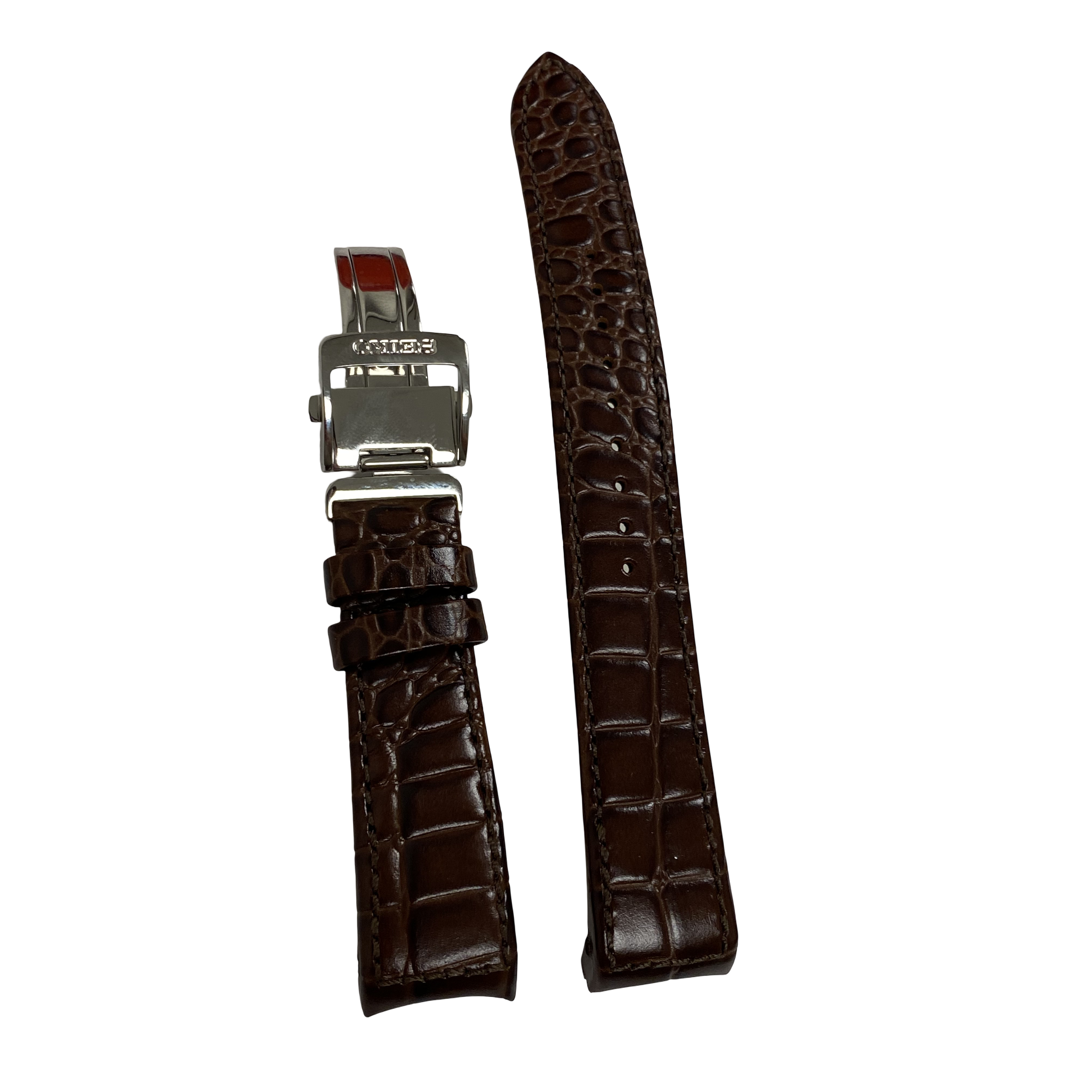 Watch Band Seiko 4A071 Premier Kinetic Perpetual Calendar SNP025 / SNP023 Brown Leather Strap 7D56-0AA0 21mm