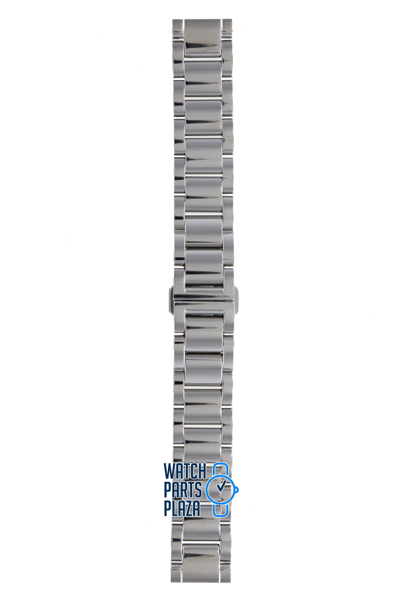 Burberry BU1056 Watch Band BU - 1056 Grey Stainless Steel 18 mm - Watch Plaza