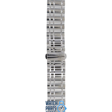 Burberry BU1364 Watch Band BU - 1364 Grey Stainless Steel 20 mm Heritage - Watch Plaza