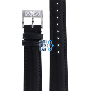 Burberry BU1400 Watch Band BU - 1400 Black Leather 18 mm - Watch Plaza