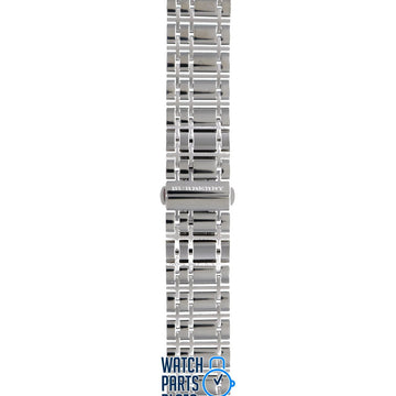 Burberry BU1550 Watch Band BU - 1550 Grey Stainless Steel 20 mm Heritage - Watch Plaza