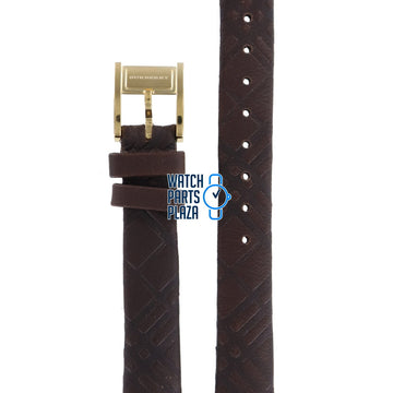 Burberry BU2009 Watch Band BU - 2009 Brown Leather 14 mm - Watch Plaza