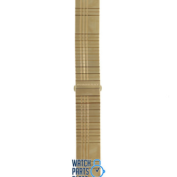 Burberry BU4203 Watch Band BU - 4203 Gold Plated Stainless Steel 16 mm - Watch Plaza
