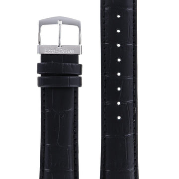 Citizen AU1040 - 08E Corso - J165 - S070929 Watch Band 59 - S52215 Black Leather 20 mm Eco - Drive - Watch Plaza