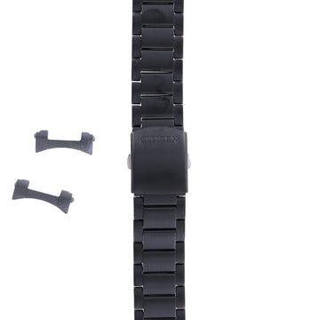 Citizen AW1264 - 59W & BU4005 - 56H Watch Band 59 - S05516 Black Stainless Steel 22 mm Eco - Drive - Watch Plaza