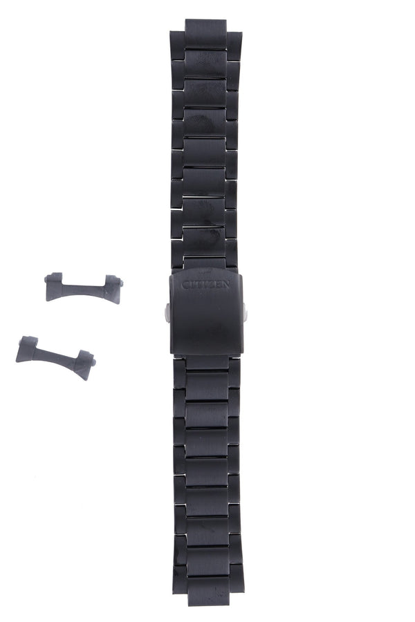Citizen AW1264 - 59W & BU4005 - 56H Watch Band 59 - S05516 Black Stainless Steel 22 mm Eco - Drive - Watch Plaza