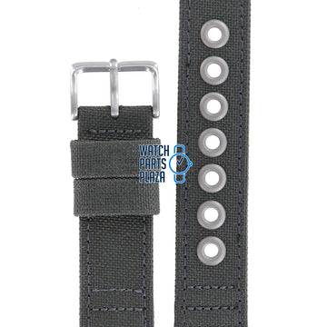 Citizen BJ9130 - 05E & BJ9131 - 02E GMT Watch Band 59 - S52137 Grey Leather & Textile 20 mm Eco - Drive - Watch Plaza