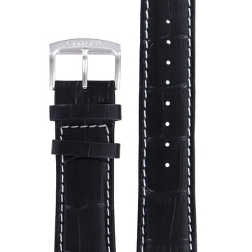 Citizen BL5470 - 14A, BL5476 - 00E & BL5450 - 03E Perpetual Calendar Watch Band 59 - S52365 Black Leather 22 mm Eco - Drive - Watch Plaza