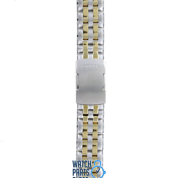 Citizen BL8004, BL8005, BL8008, BL8044 & BL8048 Watch Band 59 - S01065 Two - Tone / Dual - Tone Stainless Steel 20 mm Eco - Drive - Watch Plaza