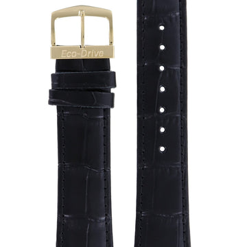 Citizen BM8242 - 16A & BM8242 - 16B - S015588 Watch Band 59 - S51350 Black Leather 20 mm Eco - Drive - Watch Plaza