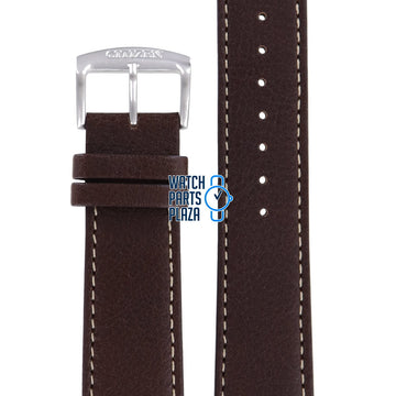 Citizen BM8470 - 03A & BM8470 - 03AE Watch Band 59 - S52650 Brown Leather 22 mm Eco - Drive - Watch Plaza