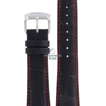 Citizen CA0080 - 03E - S069149 Watch Band 59 - S52135 Black Leather 21 mm Red Arrows - Watch Plaza