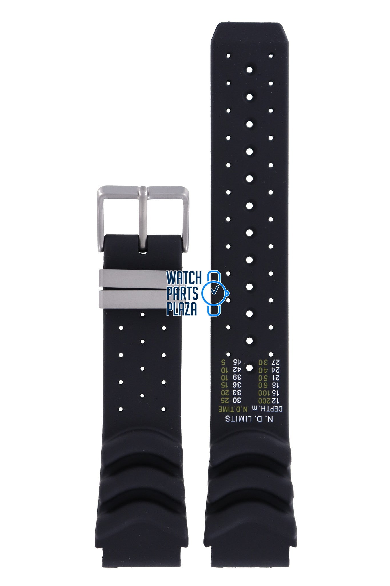 Citizen JP1010, JP1011 & JP1014 Aqualand Watch Band 59 - L7471 Black Silicone 20 mm Promaster - Watch Plaza