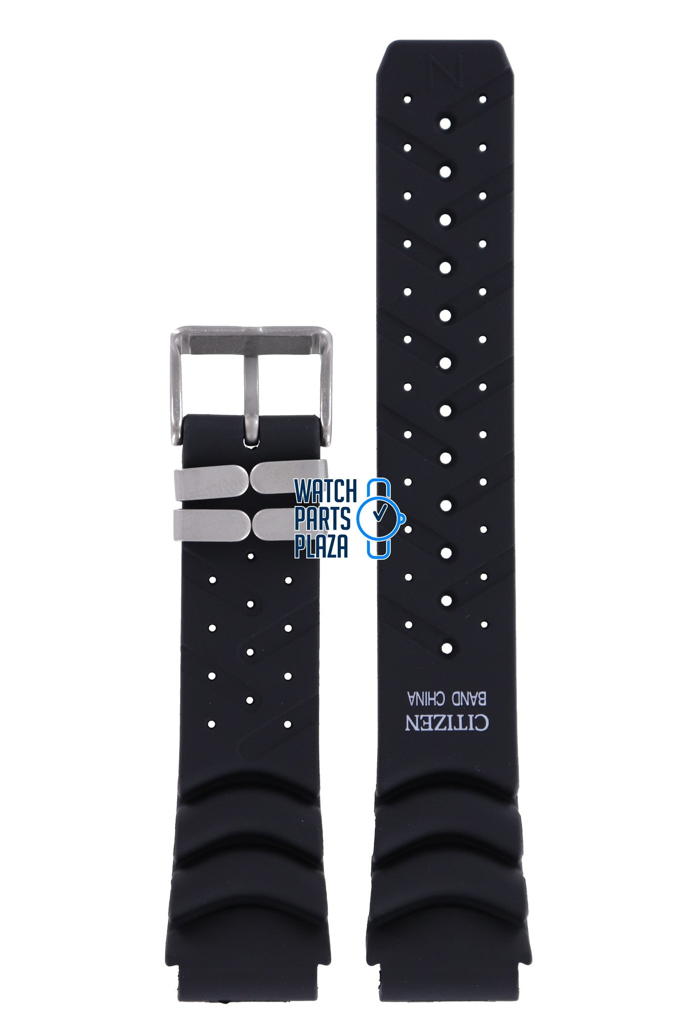 Citizen JP1040, BJ2000 & BJ2004 N.D. LIMITS Watch Band 59 - L7481 Black Silicone 20 mm Eco - Drive - Watch Plaza