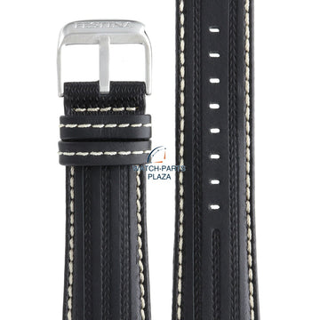 Festina BC06956 Watch band F16489 black leather 25 mm - Chronograph - Watch Plaza