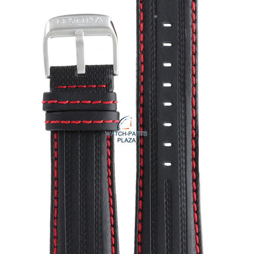 Festina BC06957 Watch band F16489/5 black leather 25 mm - Chronograph - Watch Plaza