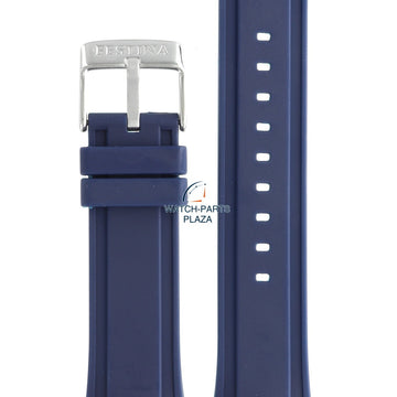 Festina BC08238 Watch band F16667/1, F16667/T blue rubber / silicone 13 mm - Chronograph - Watch Plaza