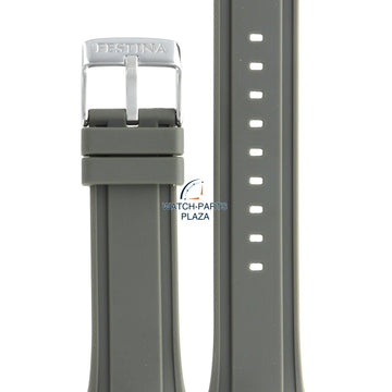 Festina BC08239 Watch band F16667/2 grey rubber / silicone 13 mm - Chronograph - Watch Plaza