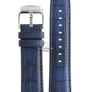 Festina BC08467 Watch band F16573 dark blue leather 23 mm - Retrograde - Watch Plaza
