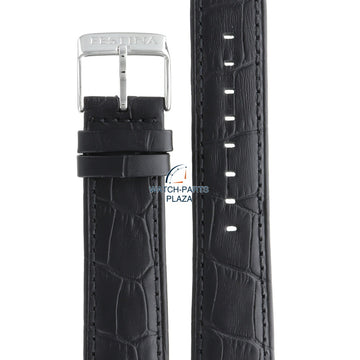 Festina BC08655 Watch band F16760 black leather 22 mm - Chronograph - Watch Plaza