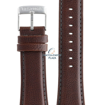 Festina BC08658 Watch band F16756 dark brown leather 27 mm - Watch Plaza