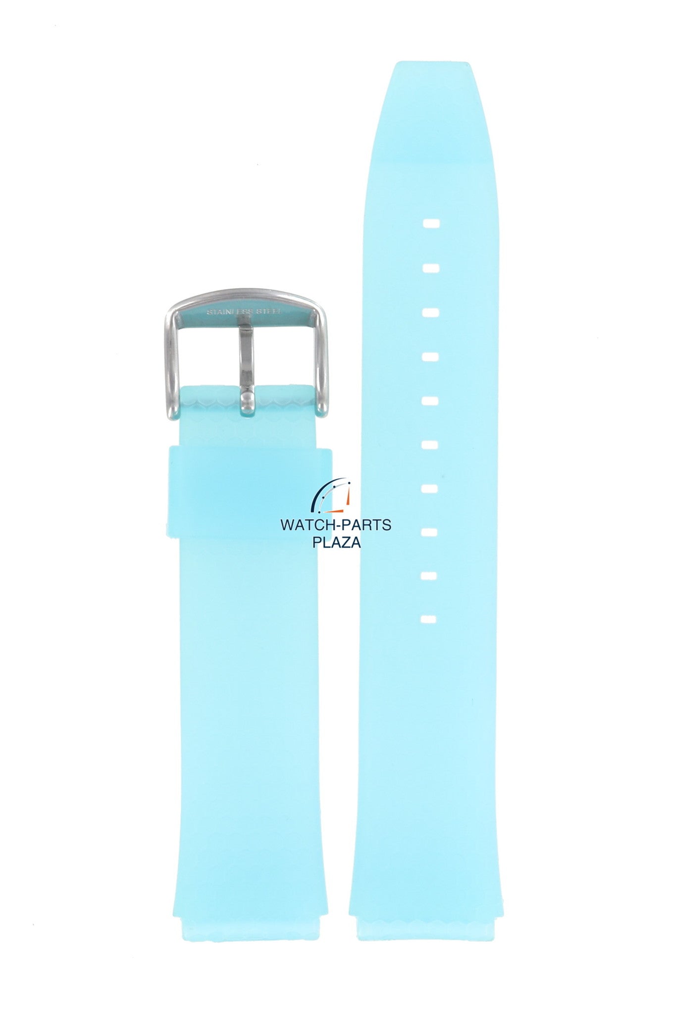 Fossil JR7866 Watch Band JR - 7866 Light Blue Silicone 18 mm Big Tic - Watch Plaza