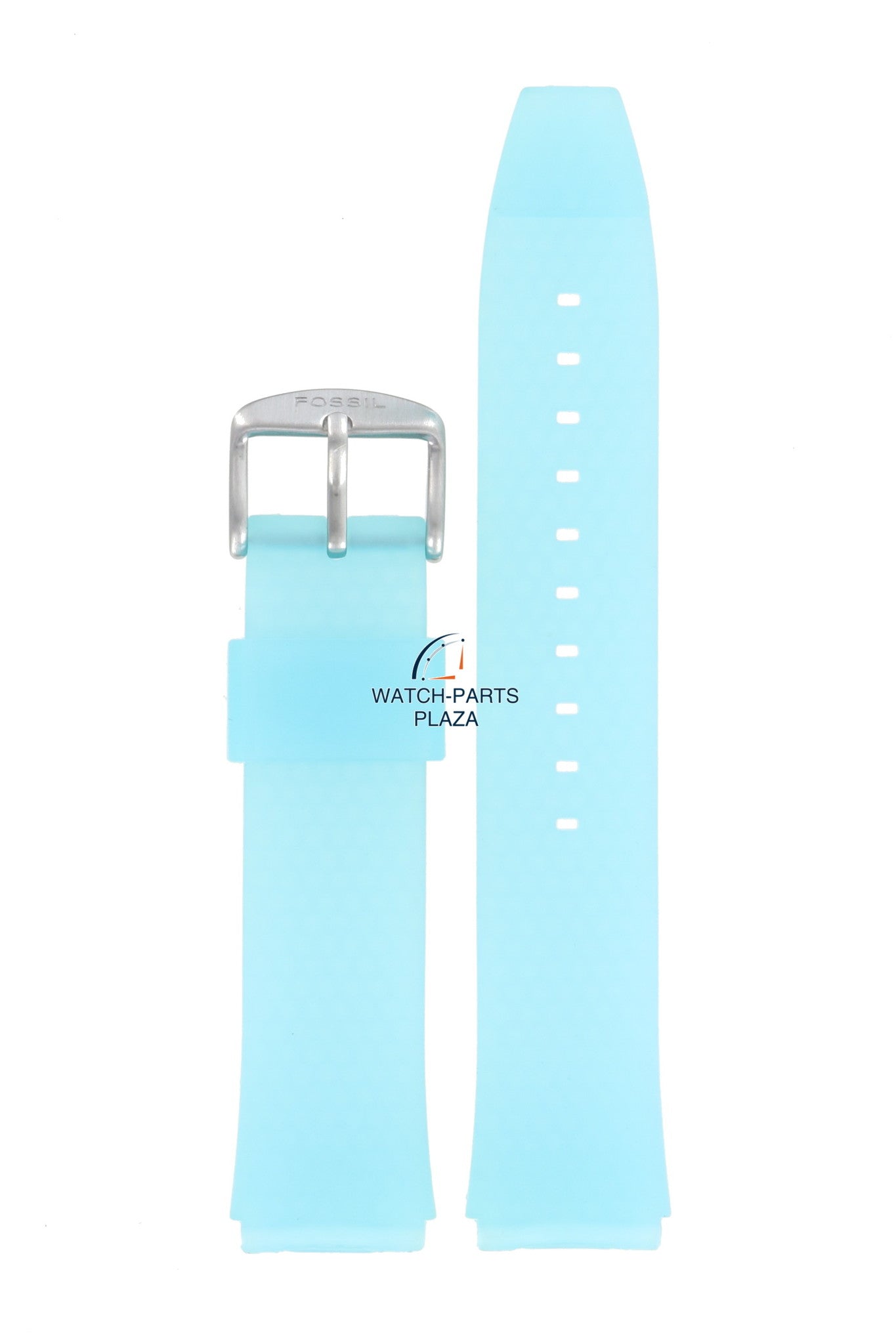 Fossil JR7866 Watch Band JR - 7866 Light Blue Silicone 18 mm Big Tic - Watch Plaza