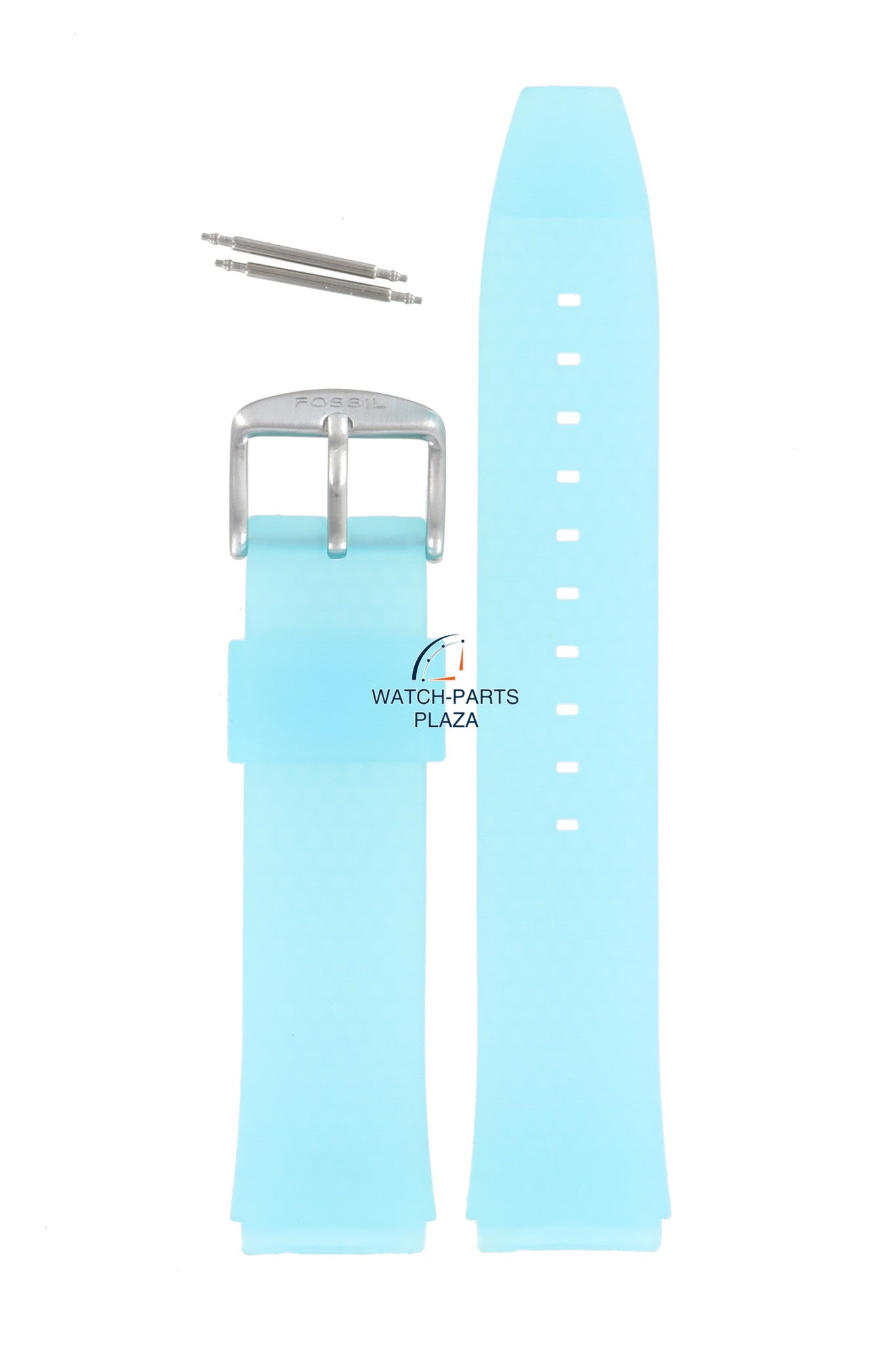 Fossil JR7866 Watch Band JR - 7866 Light Blue Silicone 18 mm Big Tic - Watch Plaza