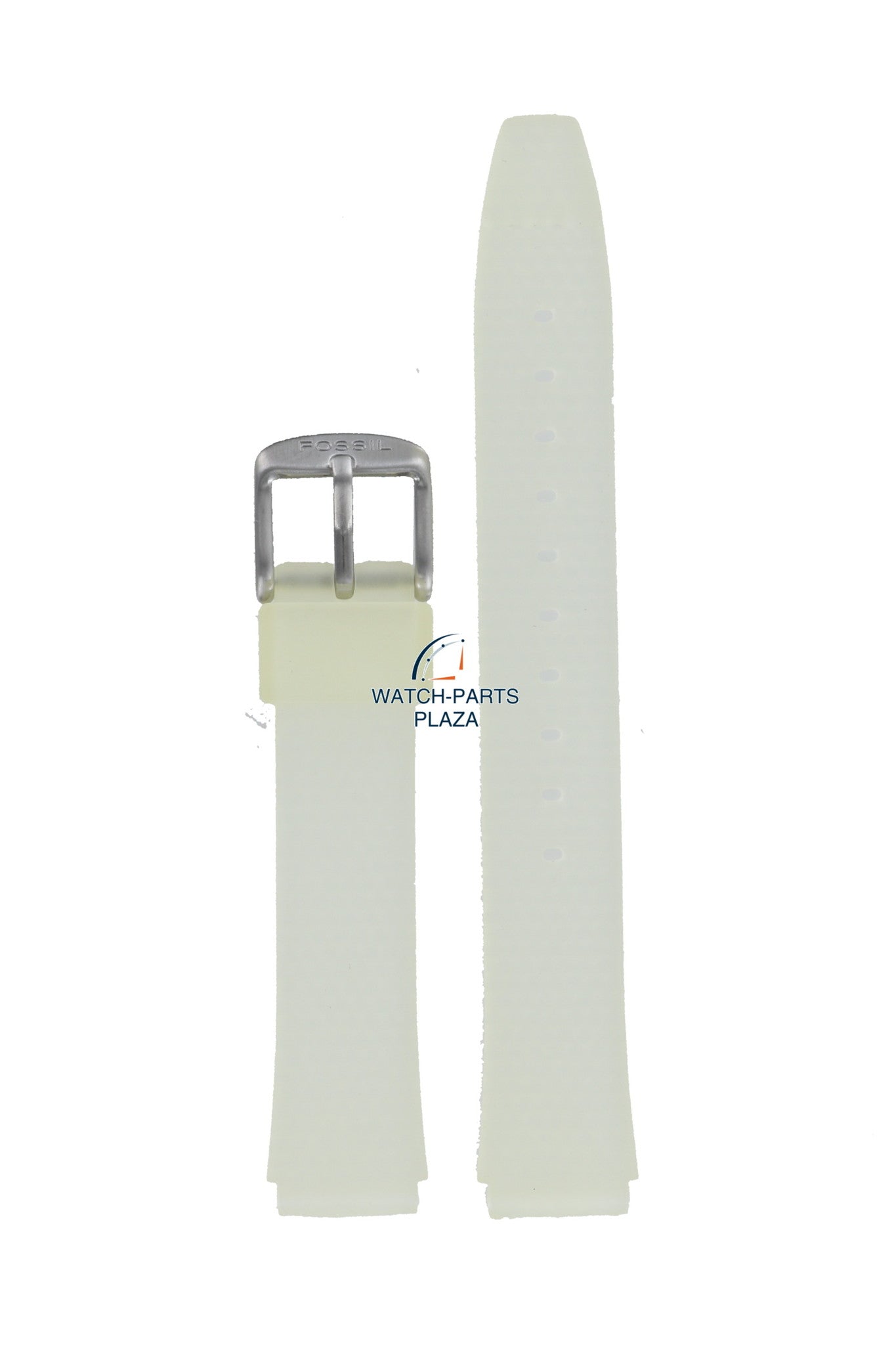 Fossil JR7875 Watch Band JR - 7875 White Silicone 14 mm Big Tic - Watch Plaza