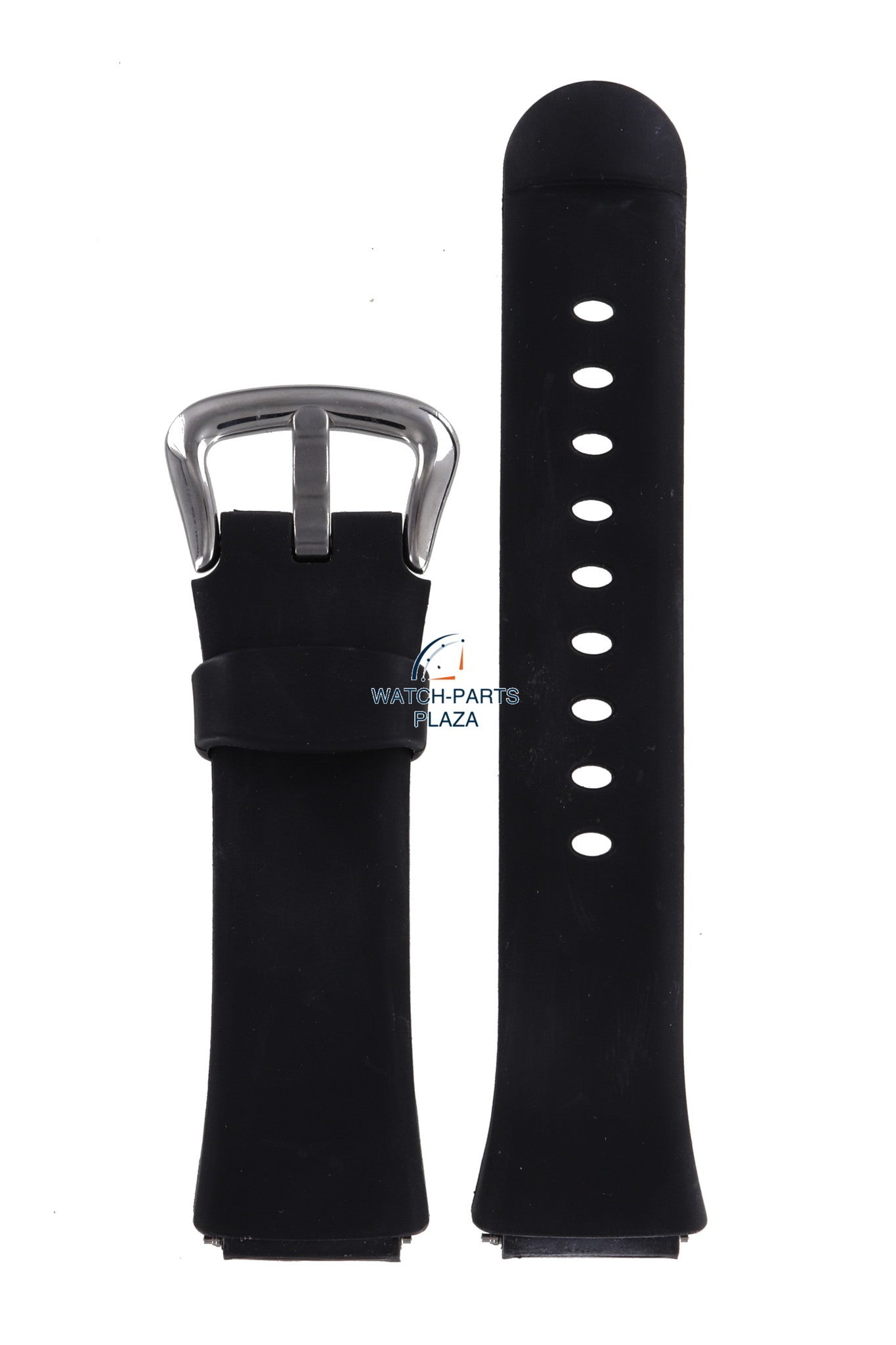 Fossil JR7987 Watch Band JR - 7987 Black Silicone 18 mm Big Tic - Watch Plaza