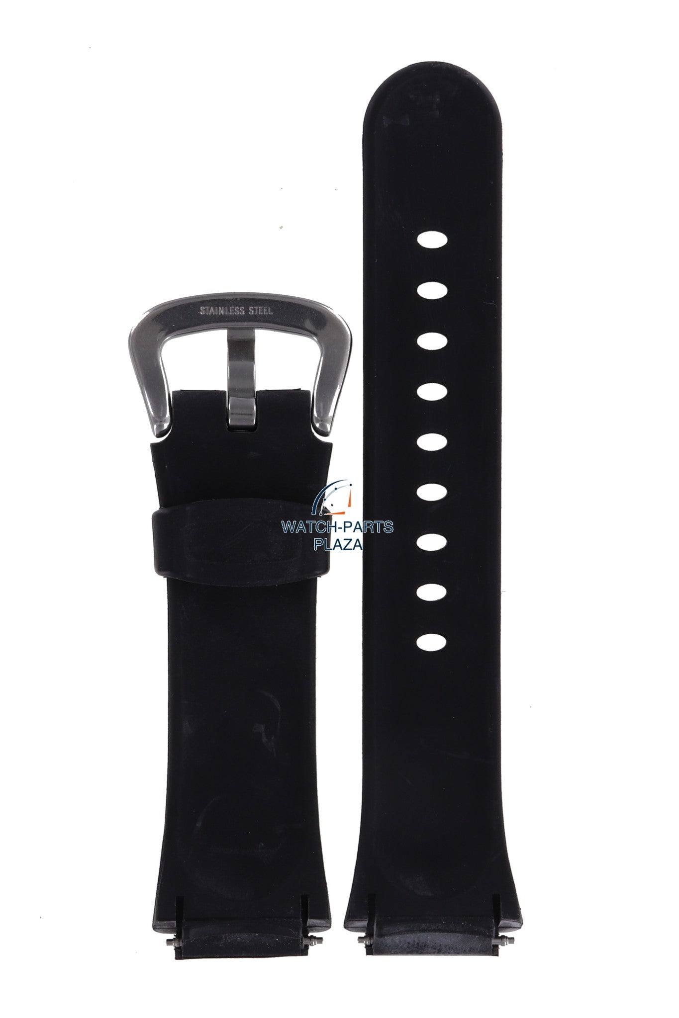 Fossil JR7987 Watch Band JR - 7987 Black Silicone 18 mm Big Tic - Watch Plaza