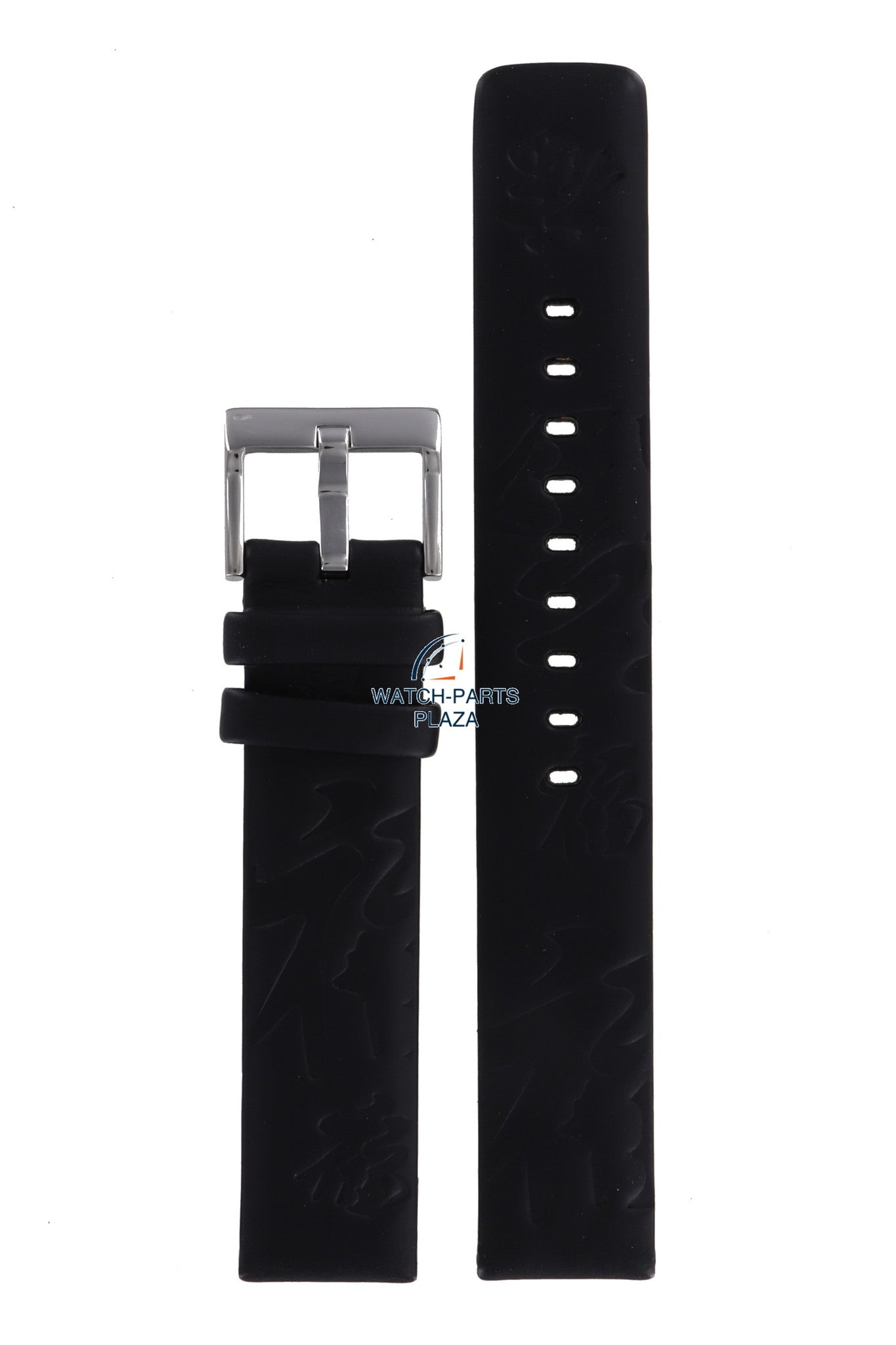 Fossil JR8082 Watch Band JR - 8082 Black Leather 18 mm Authentic - Watch Plaza