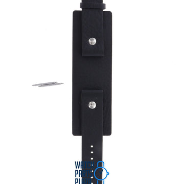 Fossil JR8122 Watch Band JR - 8122 / JR8120 Black Leather 20 mm Big Tic - Watch Plaza