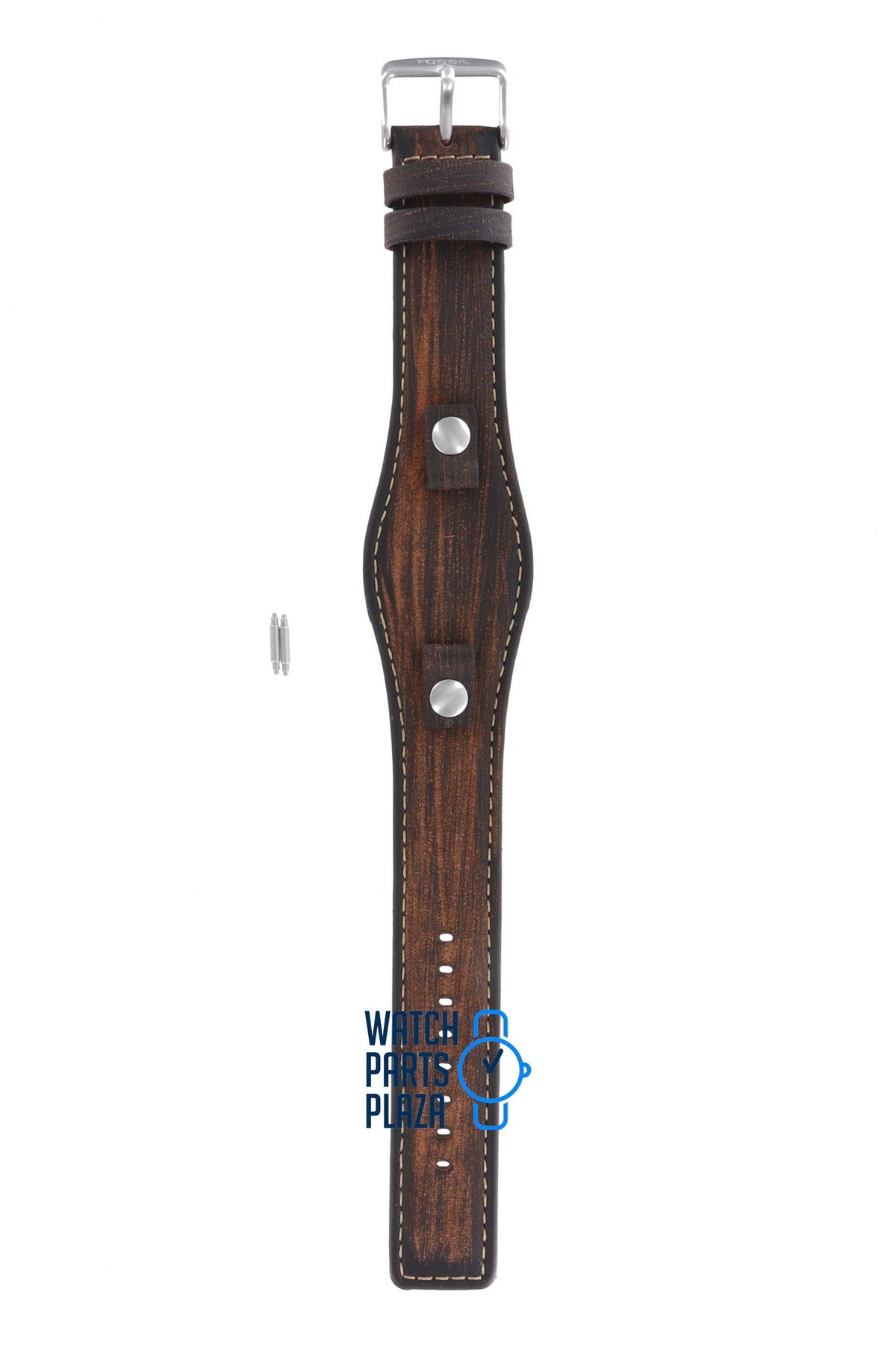 Fossil JR8130 Watch Band Brown Leather 10 mm