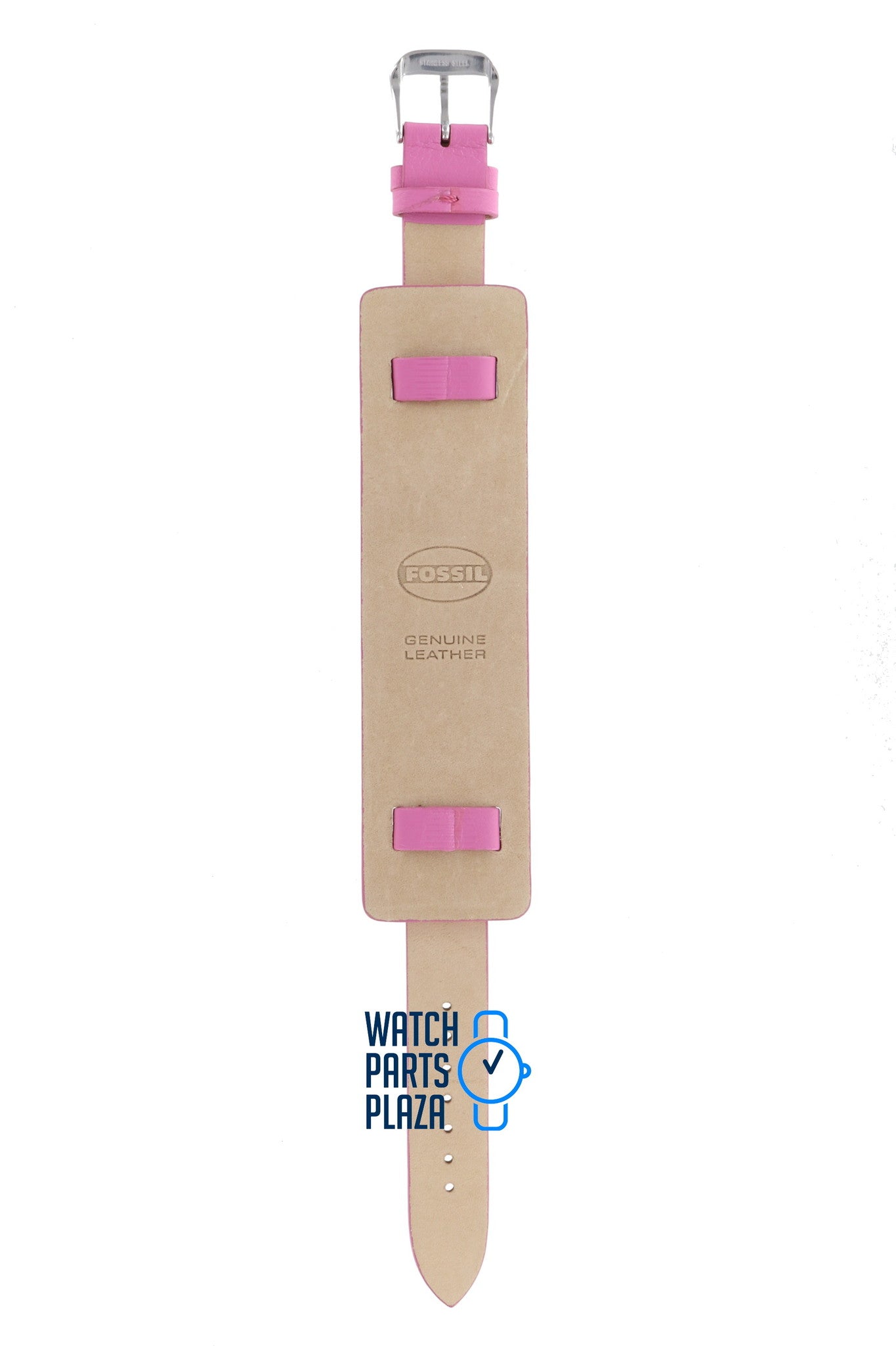 Fossil JR8297 & JR8478 Watch Band JR - 8297 Pink Leather 16 mm - Watch Plaza