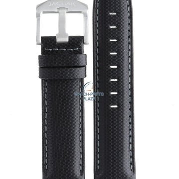 Jaguar BC07360 Watch band J650, J651, J688, J689 black leather 22 mm - Special Edition - Watch Plaza