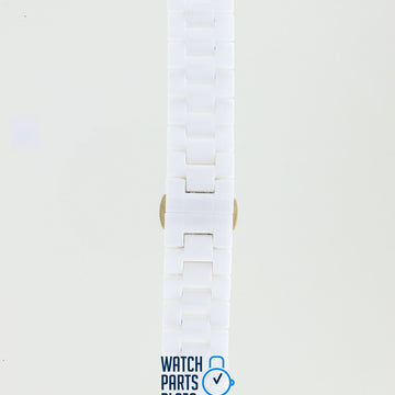 Michael Kors MK5237 Watch Band MK - 5237 White Ceramic 20 mm - Watch Plaza