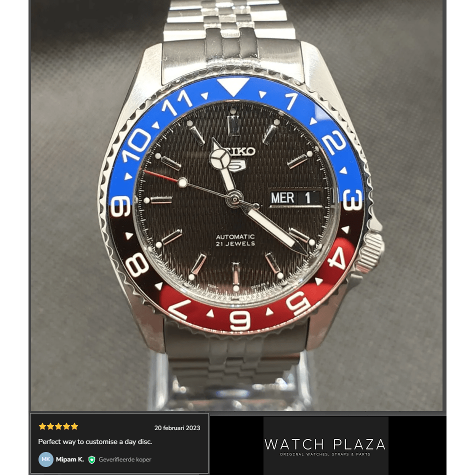 Seiko 0160300 day wheel disc BLACK English/French for 7S26 - 0020, 0030, 0040, 7020, 0110 - Watch Plaza