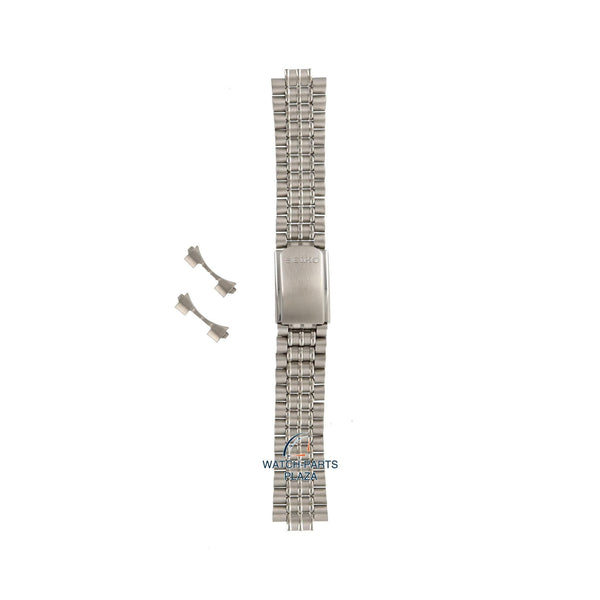 Seiko 43V8JB Watch band SKH145 - 5M42 0B80 grey stainless steel 20 mm - Kinetic - Watch Plaza