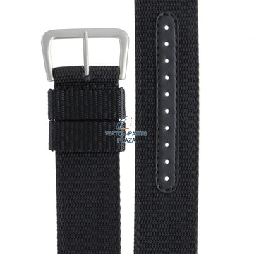 Seiko 4A211JL Watch band SNZG15 - 7S36, 7T92, 7T94 black canvas 22 mm - 5 Sports - Watch Plaza