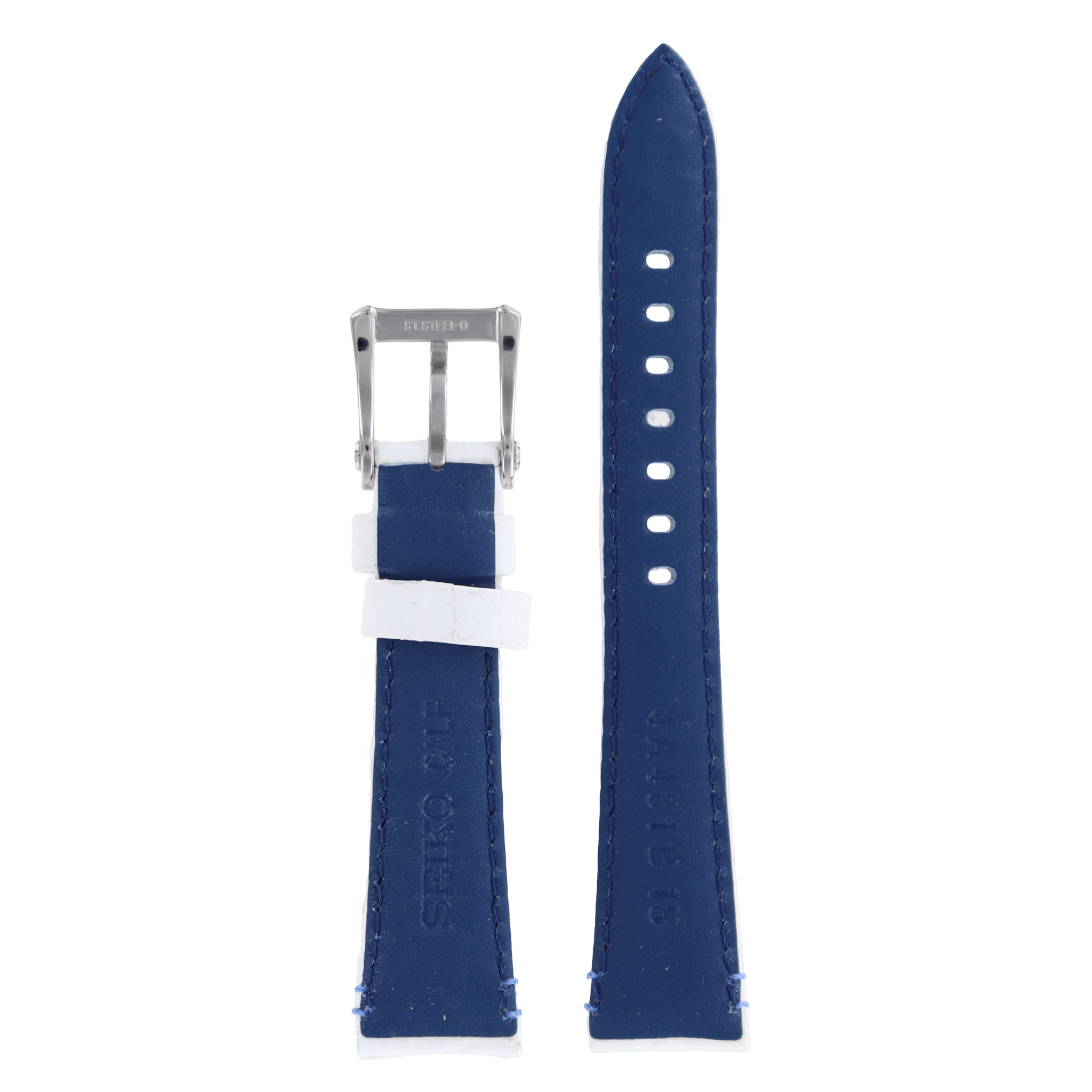 Seiko 4A481 B 18 - SXDA69 Watch Band 4A481JL White Leather 18 mm Velatura - Watch Plaza