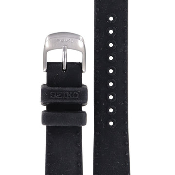 Seiko 4GD5 - 3M22 - 0D40, 0D49, 0D80 & 0D89 Watch Band 4GD5JB Black Silicone 16 mm Kinetic - Watch Plaza