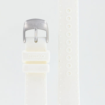 Seiko 4GY1 Japan B 16 - 3M22 - 0D40, 0D49, 0D80 & 0D89 Watch Band 4GY1JB White Silicone 16 mm Kinetic - Watch Plaza